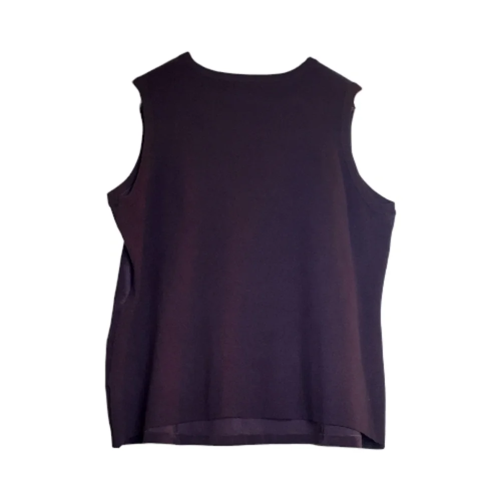 Calvin Klein Women's Faux Suede And Knit Purple Cardigan And Tank Top Set - Picture 4 of 9